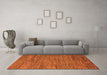 Machine Washable Abstract Orange Modern Area Rugs in a Living Room, wshabs5289org