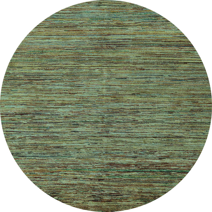 Round Machine Washable Abstract Light Blue Modern Rug, wshabs5289lblu