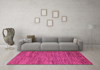 Machine Washable Abstract Pink Modern Rug, wshabs5289pnk