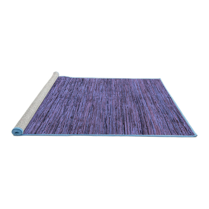 Sideview of Machine Washable Abstract Blue Modern Rug, wshabs5289blu