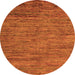 Round Abstract Orange Modern Rug, abs5289org