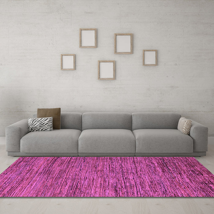 Machine Washable Abstract Purple Modern Area Rugs in a Living Room, wshabs5289pur