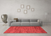Machine Washable Abstract Red Modern Rug, wshabs5289red