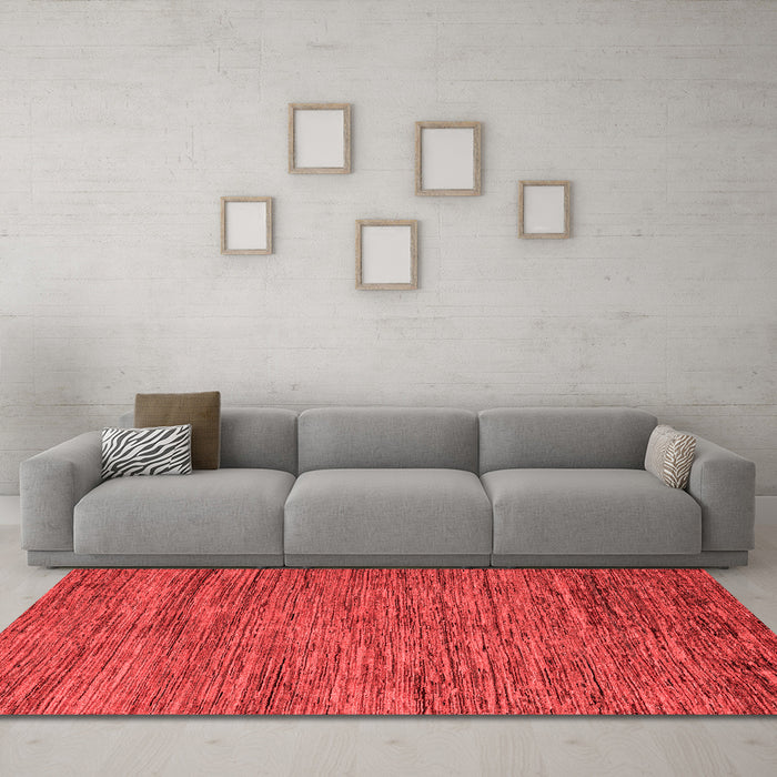 Modern Red Washable Rugs