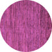 Round Machine Washable Abstract Purple Modern Area Rugs, wshabs5289pur