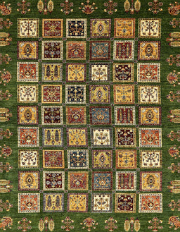 Abstract Copper Green Modern Rug, abs528