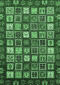 Abstract Emerald Green Modern Rug, abs528emgrn