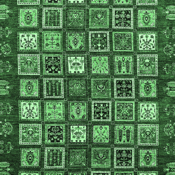 Abstract Emerald Green Modern Rug, abs528emgrn