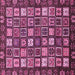 Square Machine Washable Abstract Pink Modern Rug, wshabs528pnk