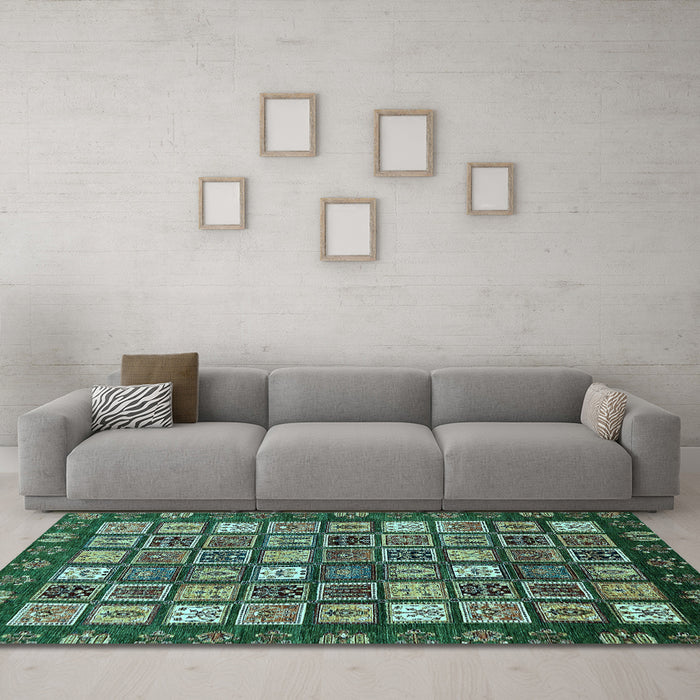 Machine Washable Abstract Light Blue Modern Rug in a Living Room, wshabs528lblu
