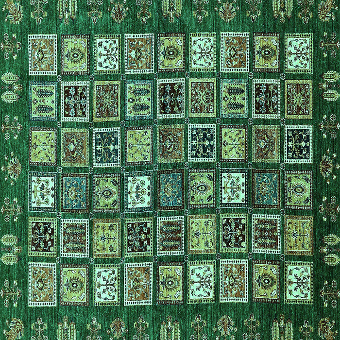 Square Machine Washable Abstract Turquoise Modern Area Rugs, wshabs528turq