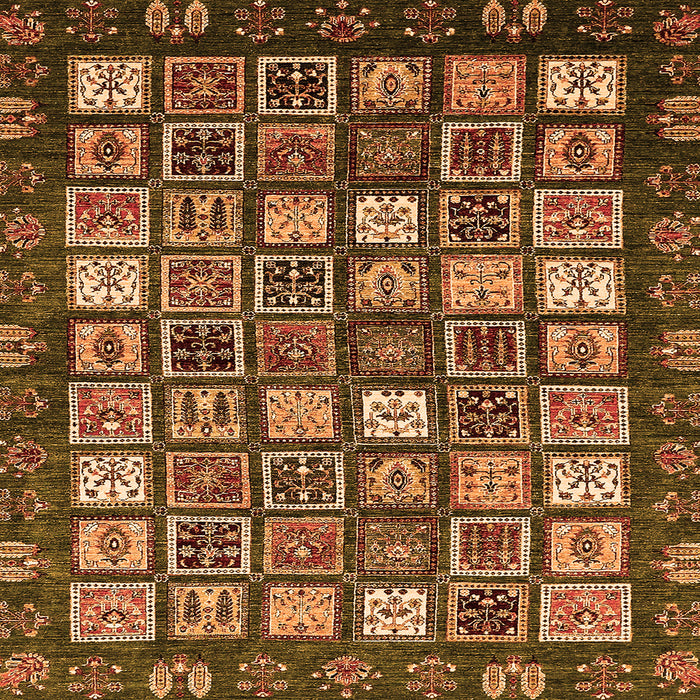 Square Machine Washable Abstract Orange Modern Area Rugs, wshabs528org