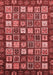 Abstract Red Modern Area Rugs