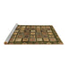 Sideview of Machine Washable Abstract Brown Modern Rug, wshabs528brn