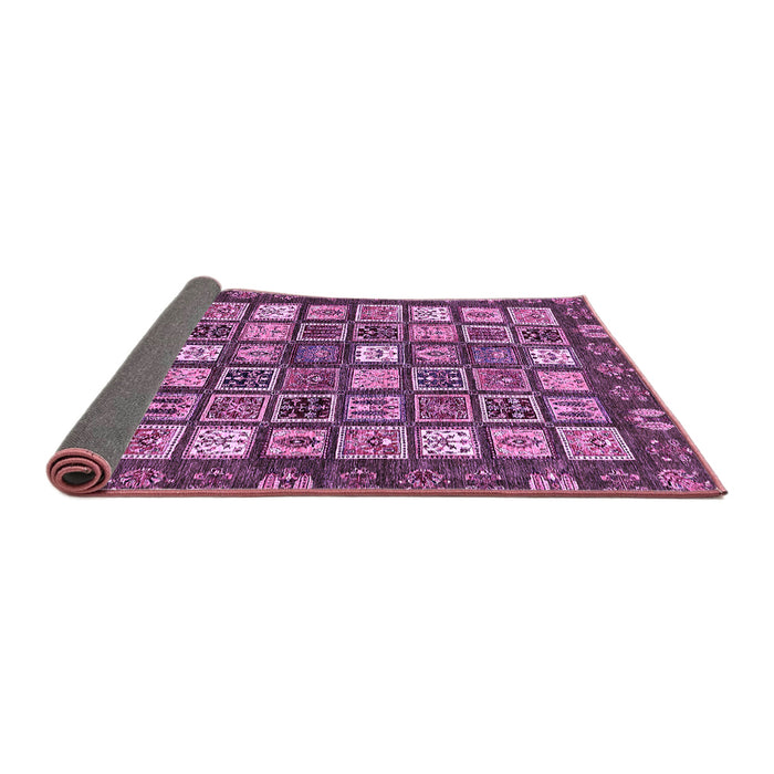 Sideview of Abstract Purple Modern Rug, abs528pur