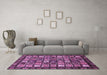 Machine Washable Abstract Purple Modern Area Rugs in a Living Room, wshabs528pur