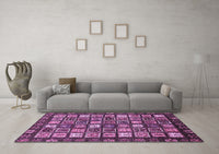 Machine Washable Abstract Purple Modern Rug, wshabs528pur