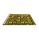 Sideview of Machine Washable Abstract Yellow Modern Rug, wshabs528yw