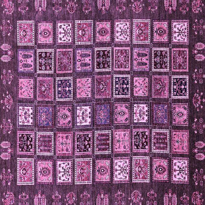 Square Machine Washable Abstract Purple Modern Area Rugs, wshabs528pur