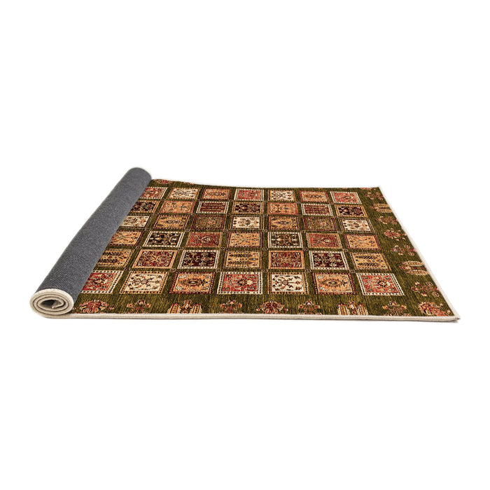 Sideview of Abstract Orange Modern Rug, abs528org