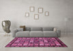 Machine Washable Abstract Pink Modern Rug in a Living Room, wshabs528pnk