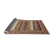 Sideview of Abstract Saffron Red Modern Rug, abs529