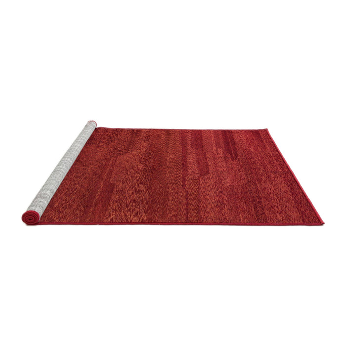 Sideview of Machine Washable Abstract Red Rug, wshabs5290