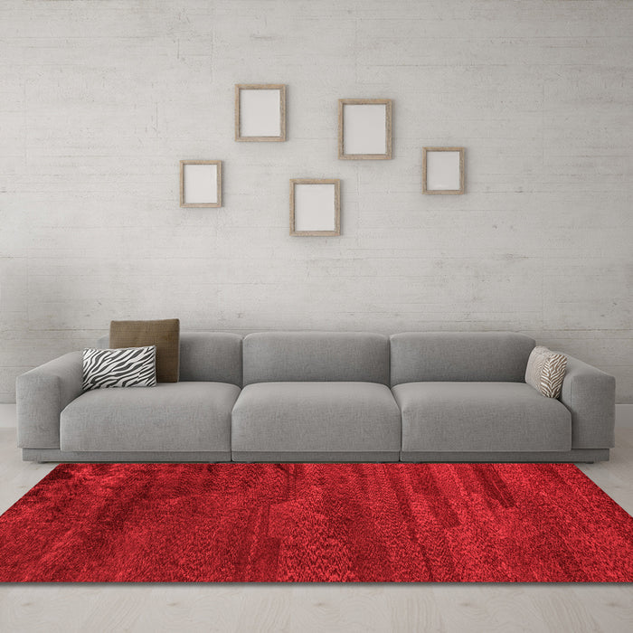 Modern Red Washable Rugs
