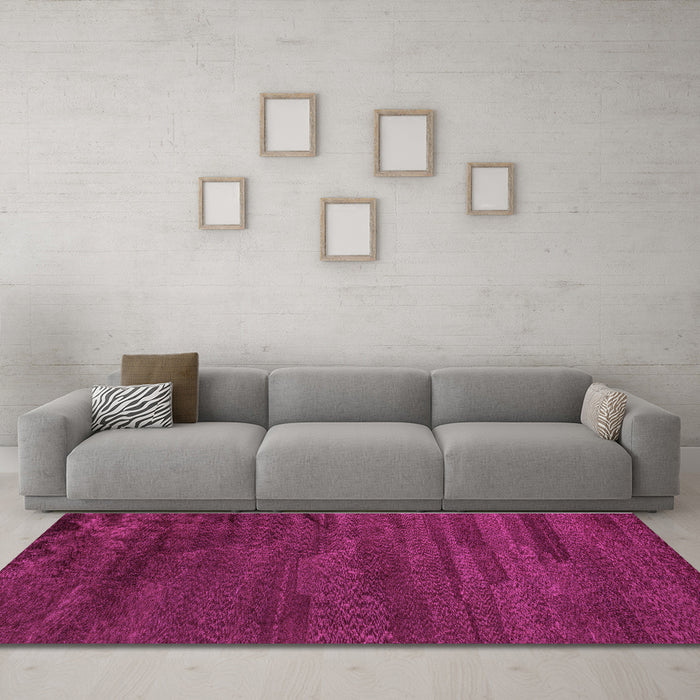 Machine Washable Abstract Purple Modern Area Rugs in a Living Room, wshabs5290pur