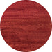 Round Abstract Red Modern Rug, abs5290