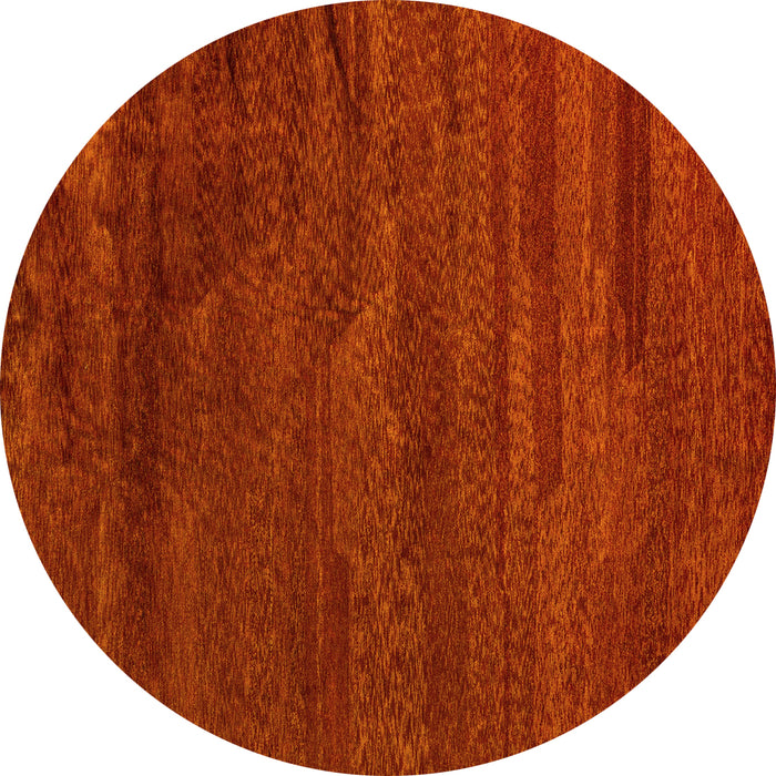 Round Abstract Yellow Modern Rug, abs5290yw