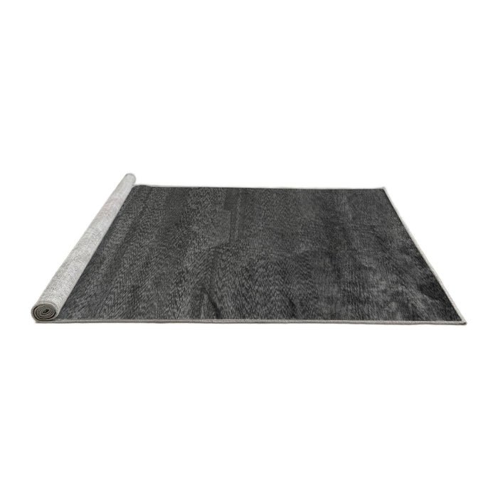 Sideview of Machine Washable Abstract Gray Modern Rug, wshabs5290gry