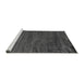 Sideview of Machine Washable Abstract Gray Modern Rug, wshabs5290gry