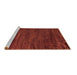 Sideview of Machine Washable Abstract Brown Modern Rug, wshabs5290brn