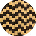 Round Abstract Brown Modern Rug, abs5291brn