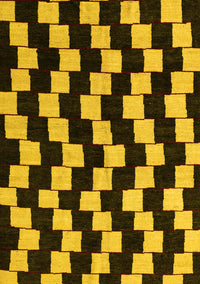 Abstract Yellow Modern Rug, abs5291yw