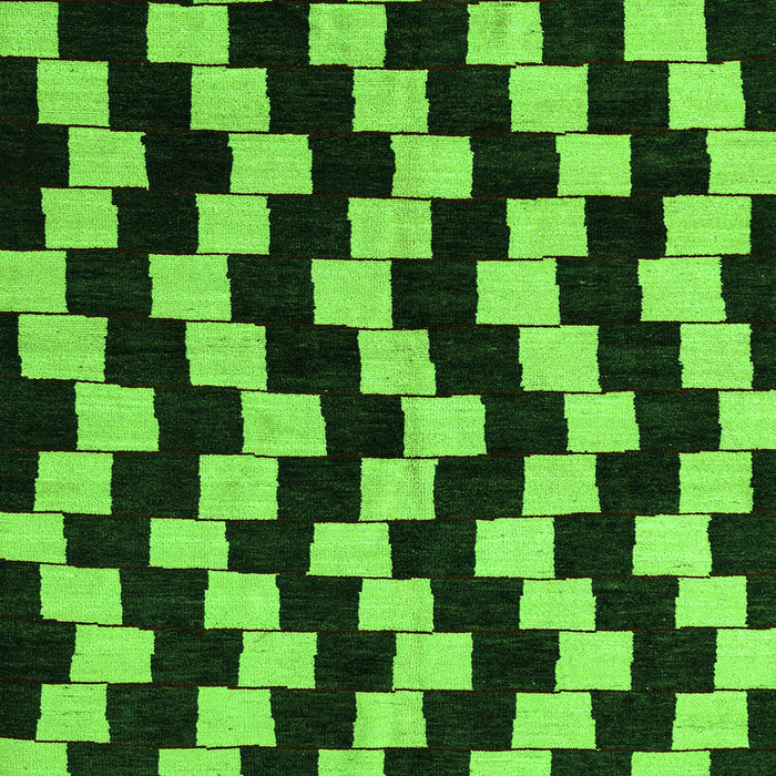 Square Abstract Green Modern Rug, abs5291grn