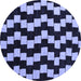 Round Machine Washable Abstract Blue Modern Rug, wshabs5291blu