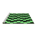 Sideview of Machine Washable Abstract Emerald Green Modern Area Rugs, wshabs5291emgrn