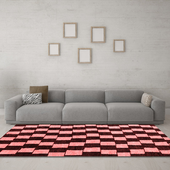Modern Red Washable Rugs