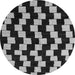 Round Abstract Gray Modern Rug, abs5291gry