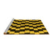 Sideview of Machine Washable Abstract Yellow Modern Rug, wshabs5291yw