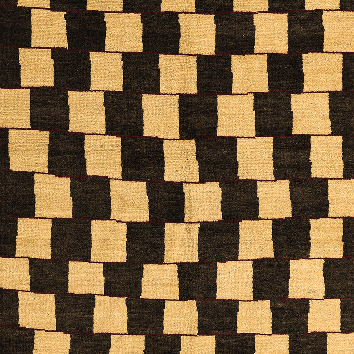 Machine Washable Abstract Brown Modern Rug, wshabs5291brn