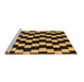 Sideview of Machine Washable Abstract Brown Modern Rug, wshabs5291brn