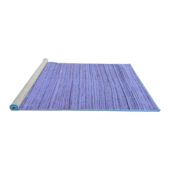 Sideview of Machine Washable Abstract Blue Modern Rug, wshabs5292blu