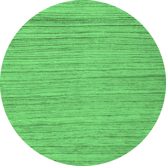 Round Abstract Emerald Green Modern Rug, abs5292emgrn