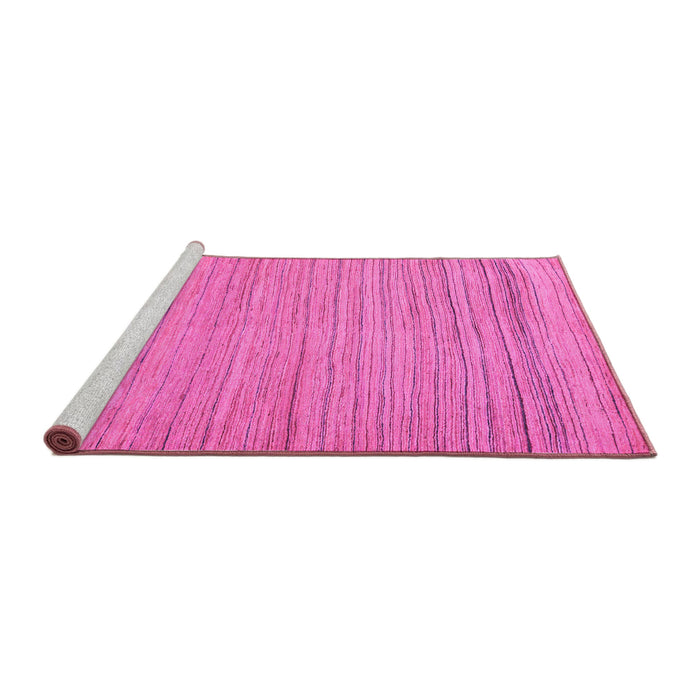 Sideview of Machine Washable Abstract Pink Modern Rug, wshabs5292pnk