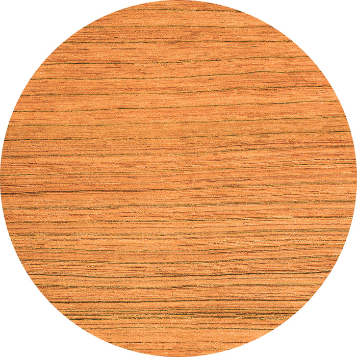 Round Abstract Orange Modern Rug, abs5292org