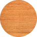 Round Abstract Orange Modern Rug, abs5292org