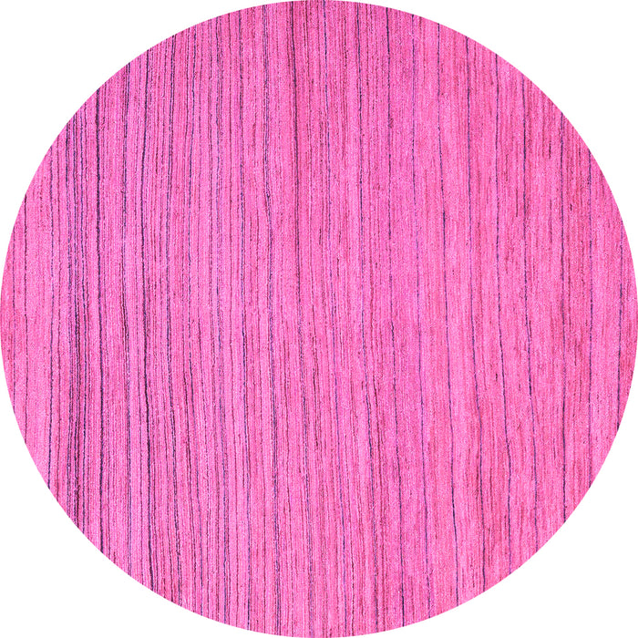 Round Abstract Pink Modern Rug, abs5292pnk